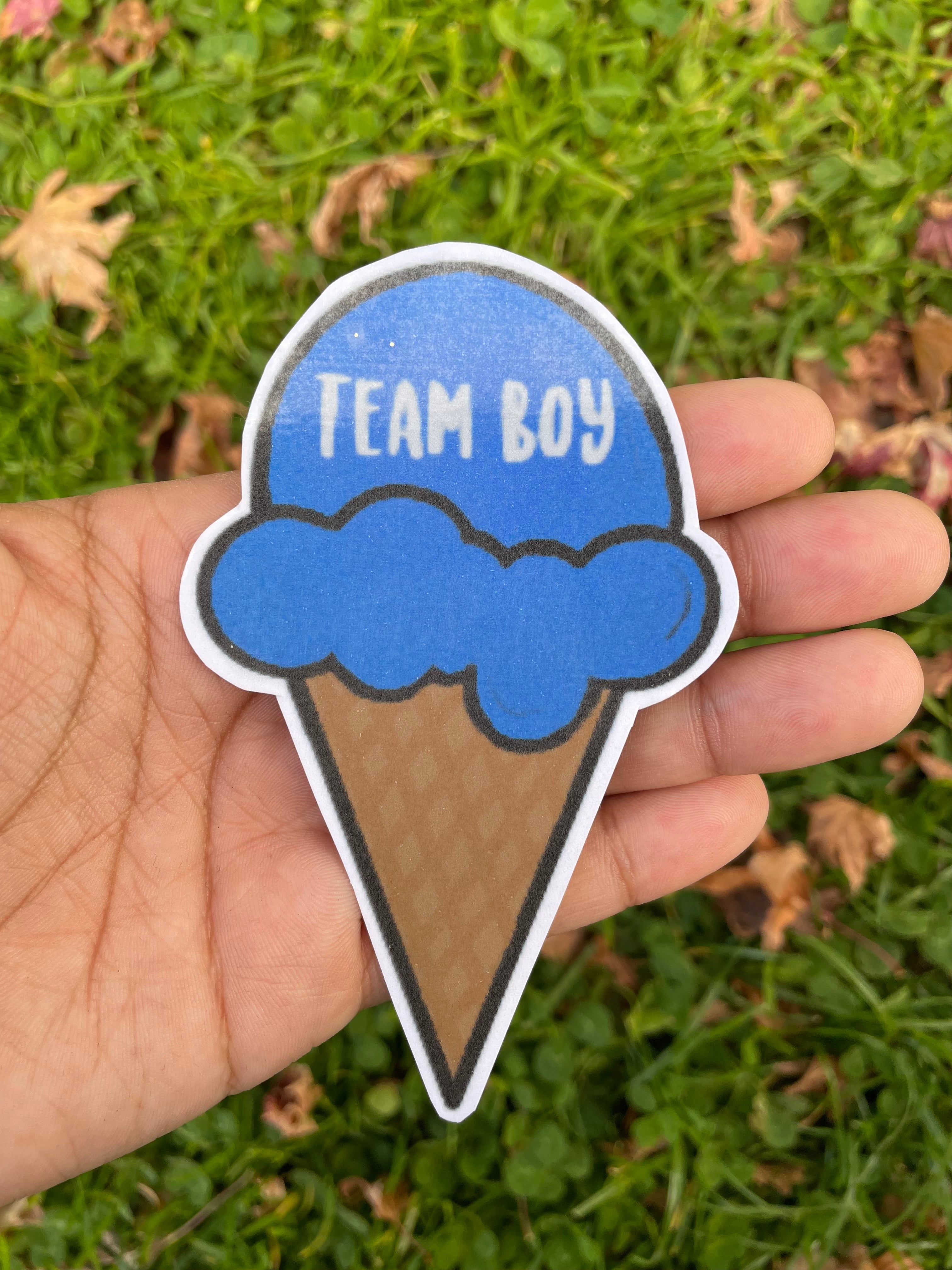 Team Boy and Team Girl custom stickers